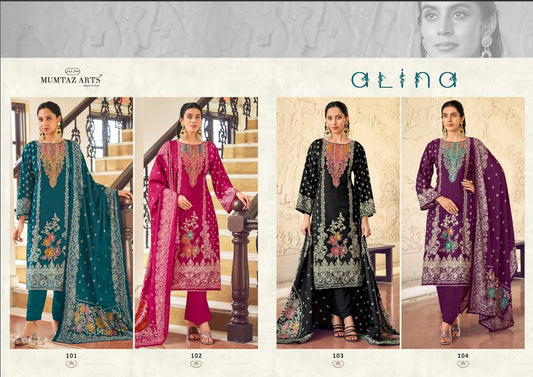 Alina Mumtaz Arts Viscose Muslin Karachi Salwar Suits Wholesaler Ahmedabad
