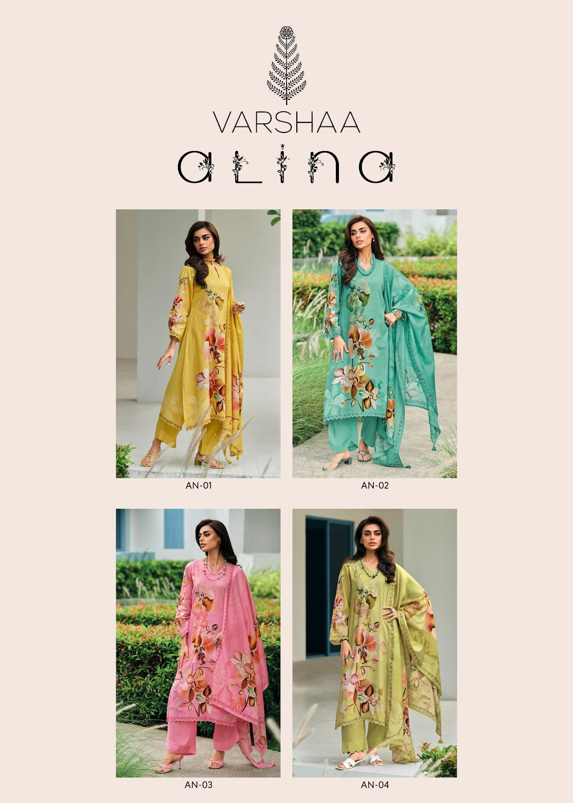 Alina Varshaa Cotton Linen Pant Style Suits Manufacturer