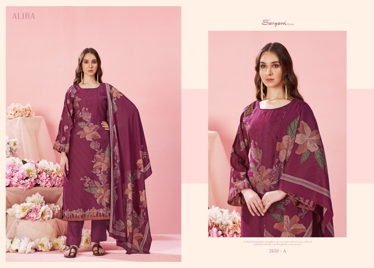 Alira Sargam Prints Viscose Modal Pant Style Suits Wholesale Price