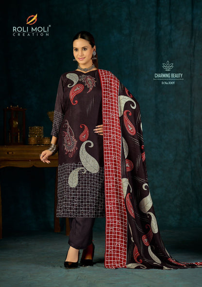 Alisa Roli Moli Viscose Pashmina Suits Supplier