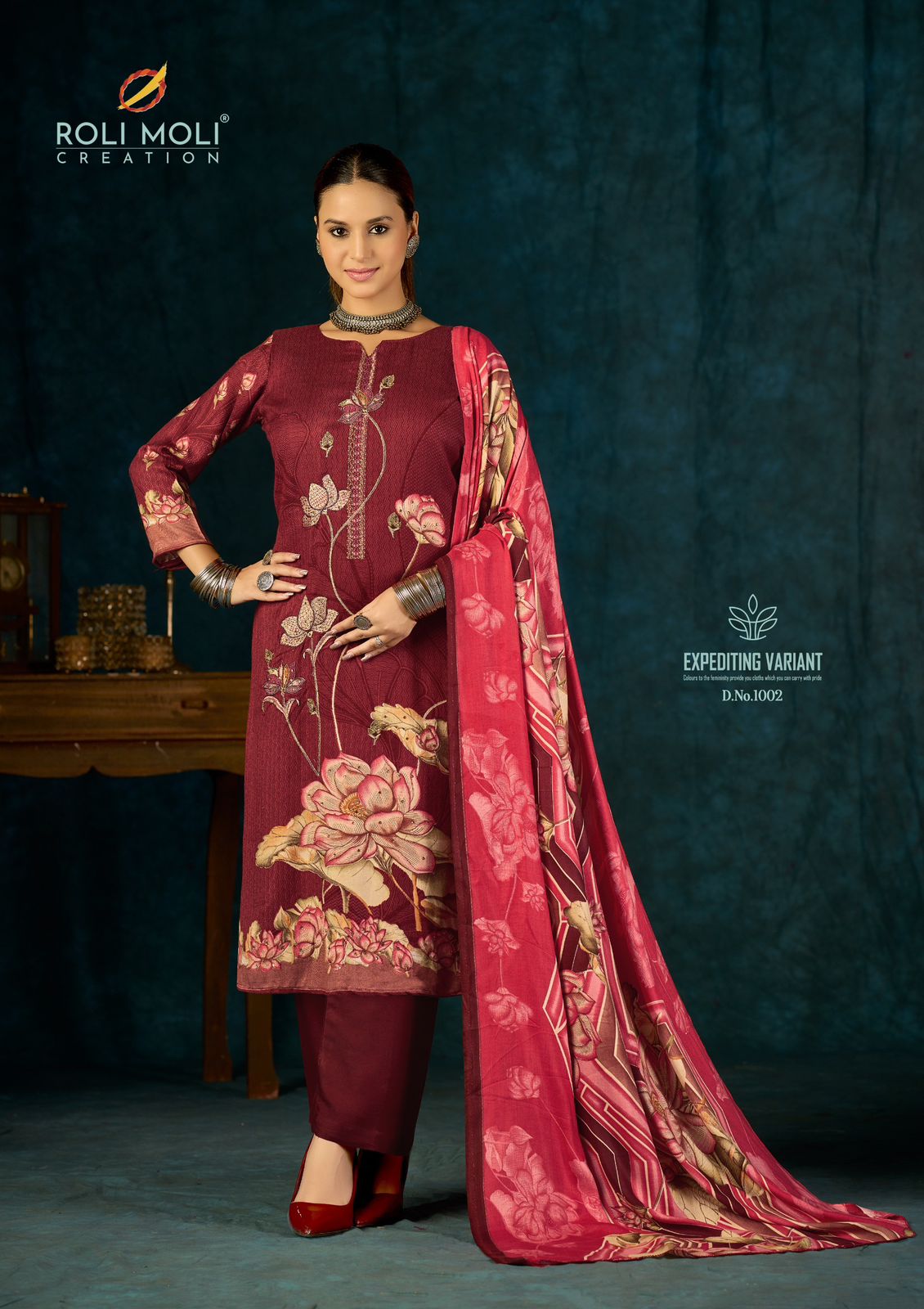 Alisa Roli Moli Viscose Pashmina Suits Supplier