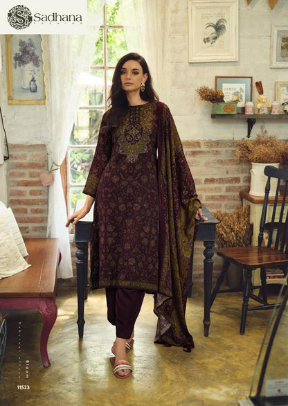 Alisa Sadhana Pure Viscose Pashmina Suits Wholesale Price