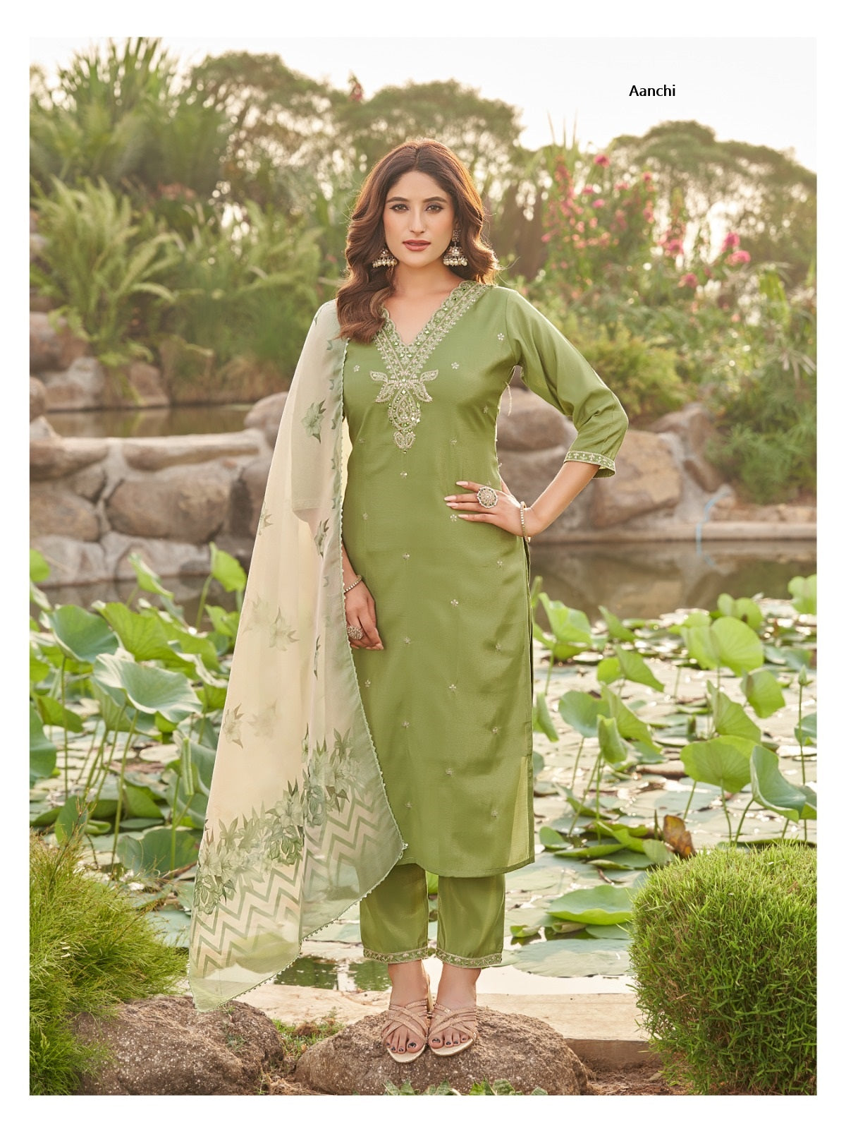 Alisha Aanchi Roman Readymade Pant Style Suits Wholesaler Ahmedabad