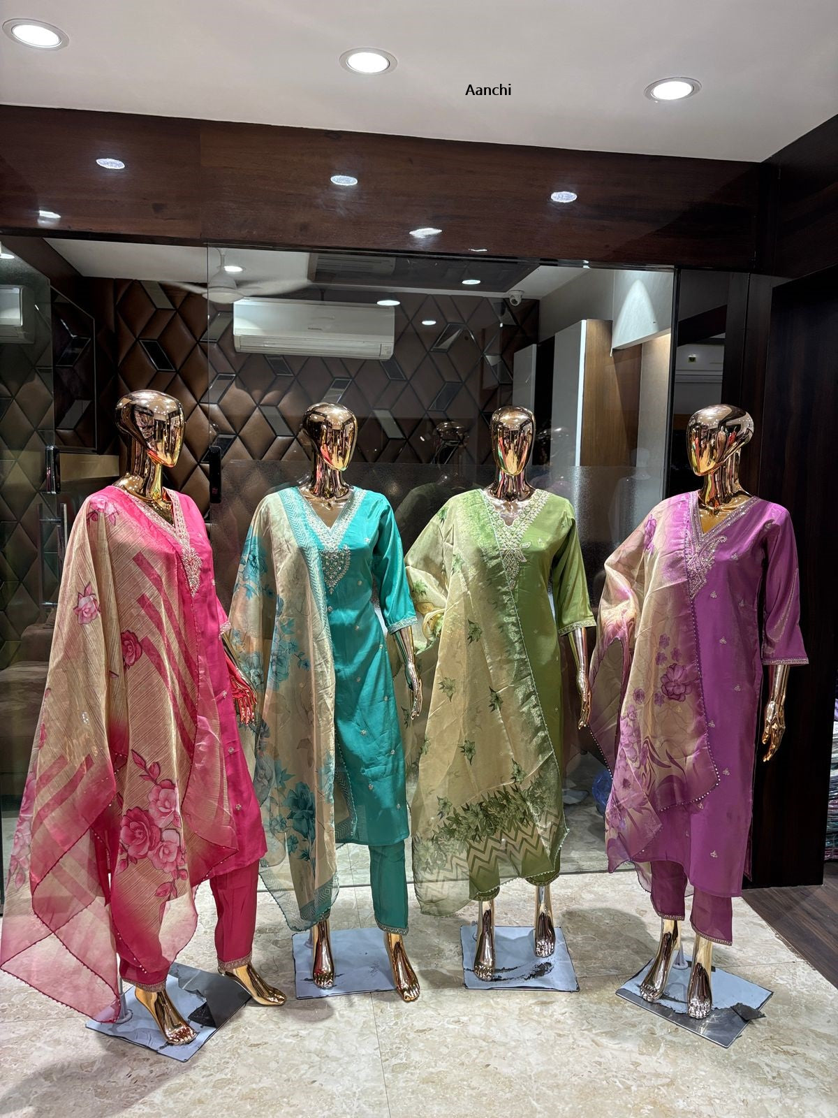 Alisha Aanchi Roman Readymade Pant Style Suits Wholesaler Ahmedabad
