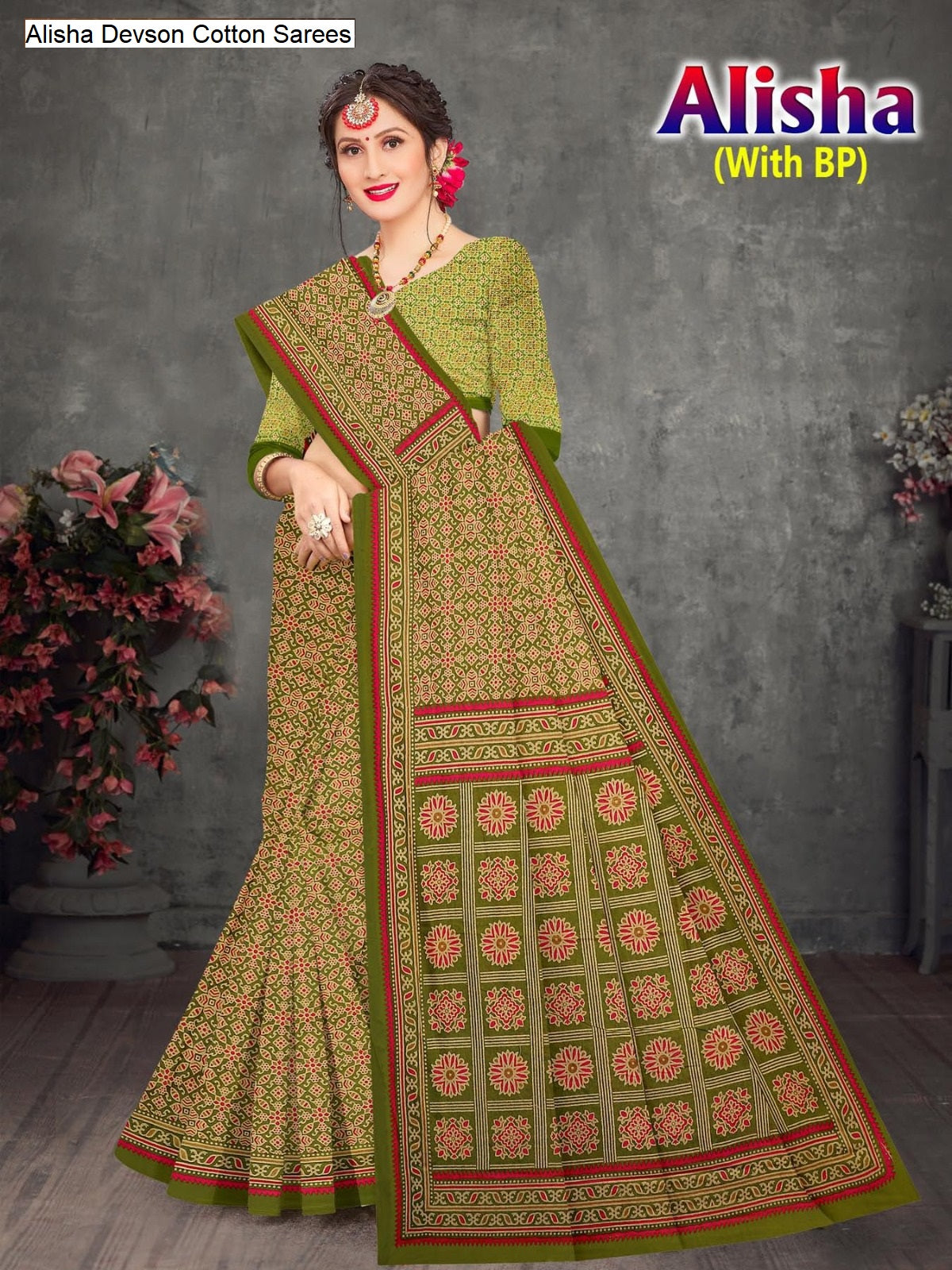 Alisha Devson Cotton Sarees Wholesaler Gujarat