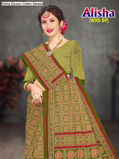 Alisha Devson Cotton Sarees Wholesaler Gujarat