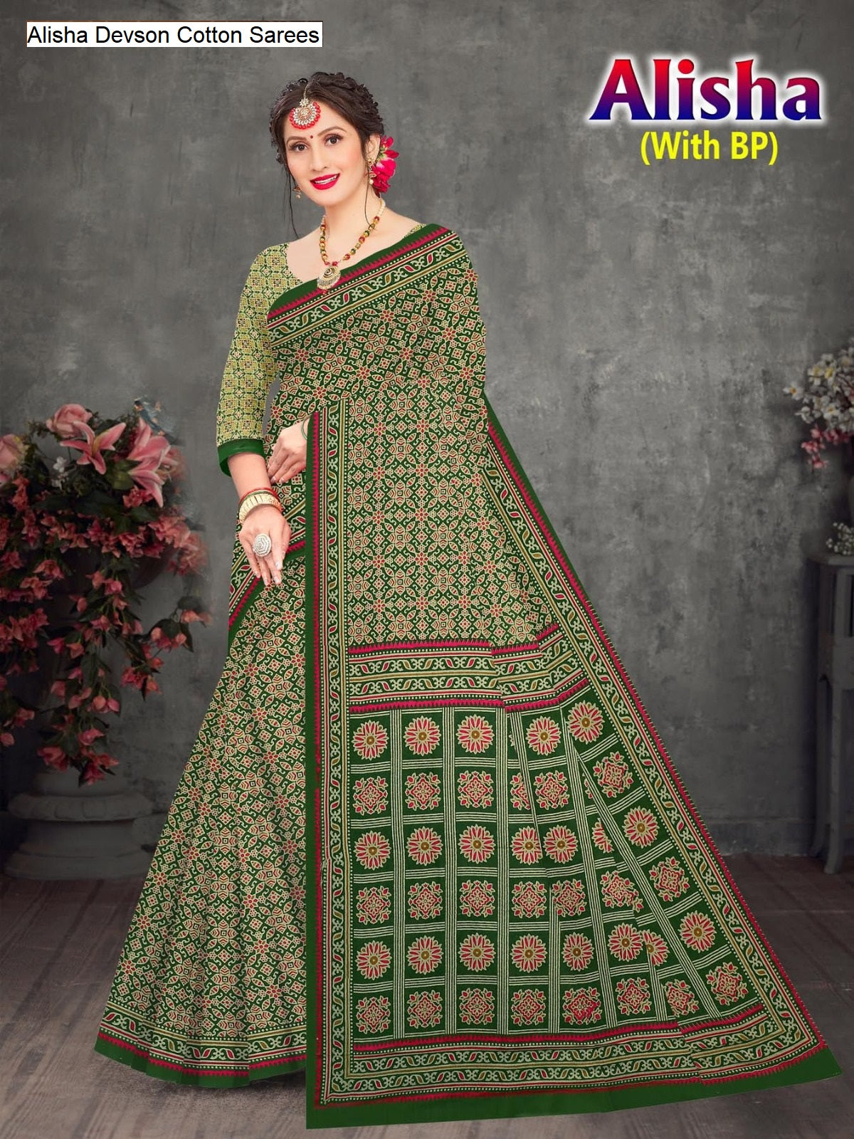 Alisha Devson Cotton Sarees Wholesaler Gujarat