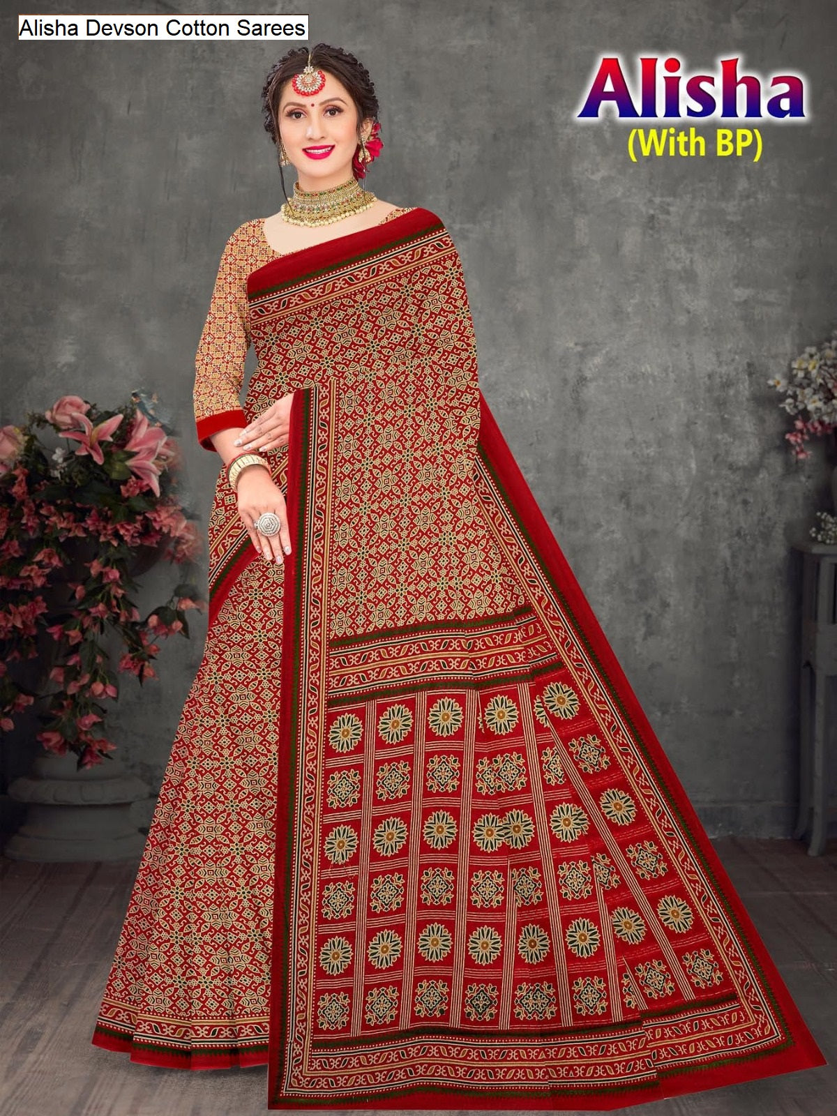 Alisha Devson Cotton Sarees Wholesaler Gujarat