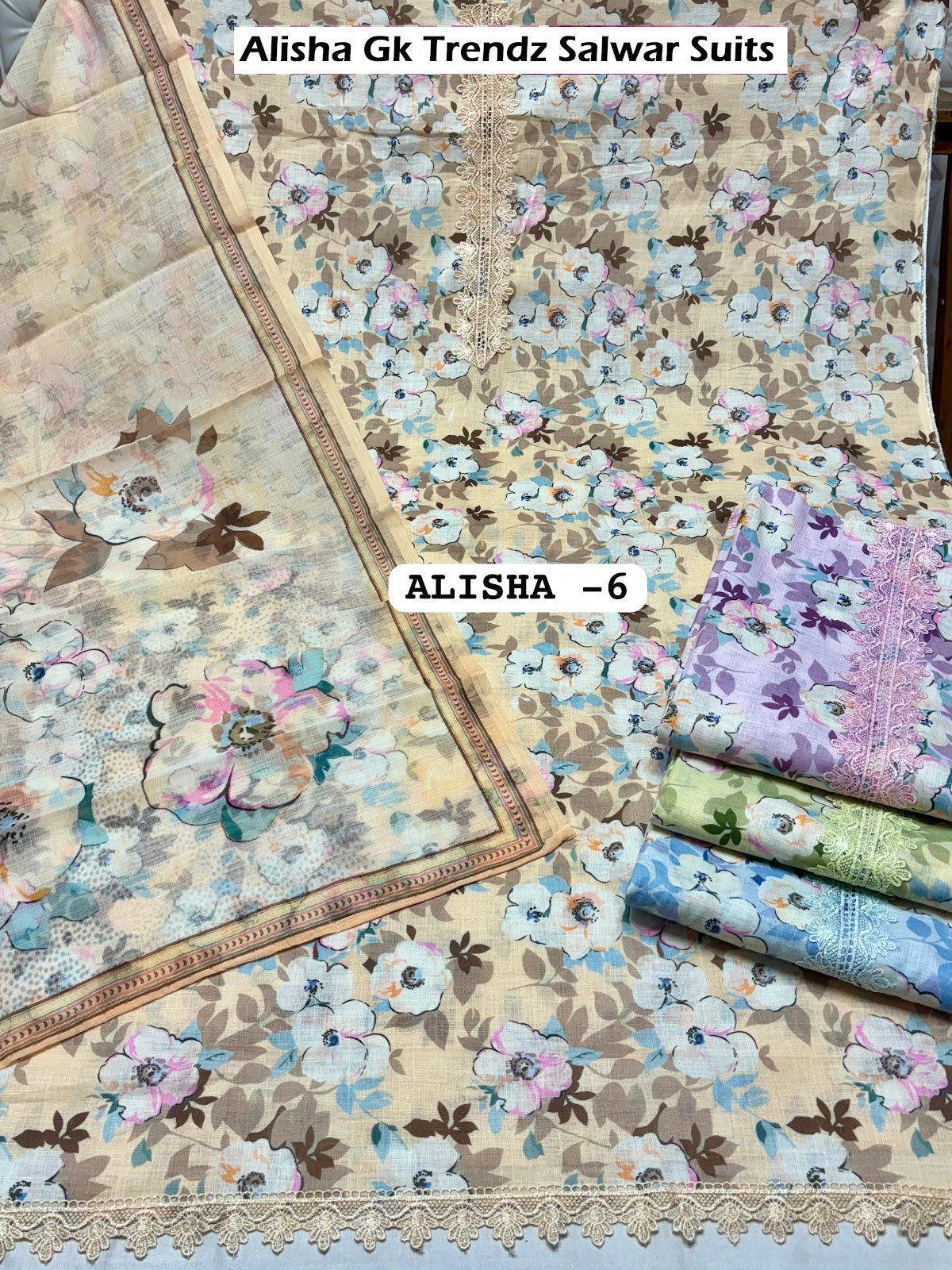 Alisha Gk Trendz Cotton Linen Salwar Suits Wholesaler Ahmedabad