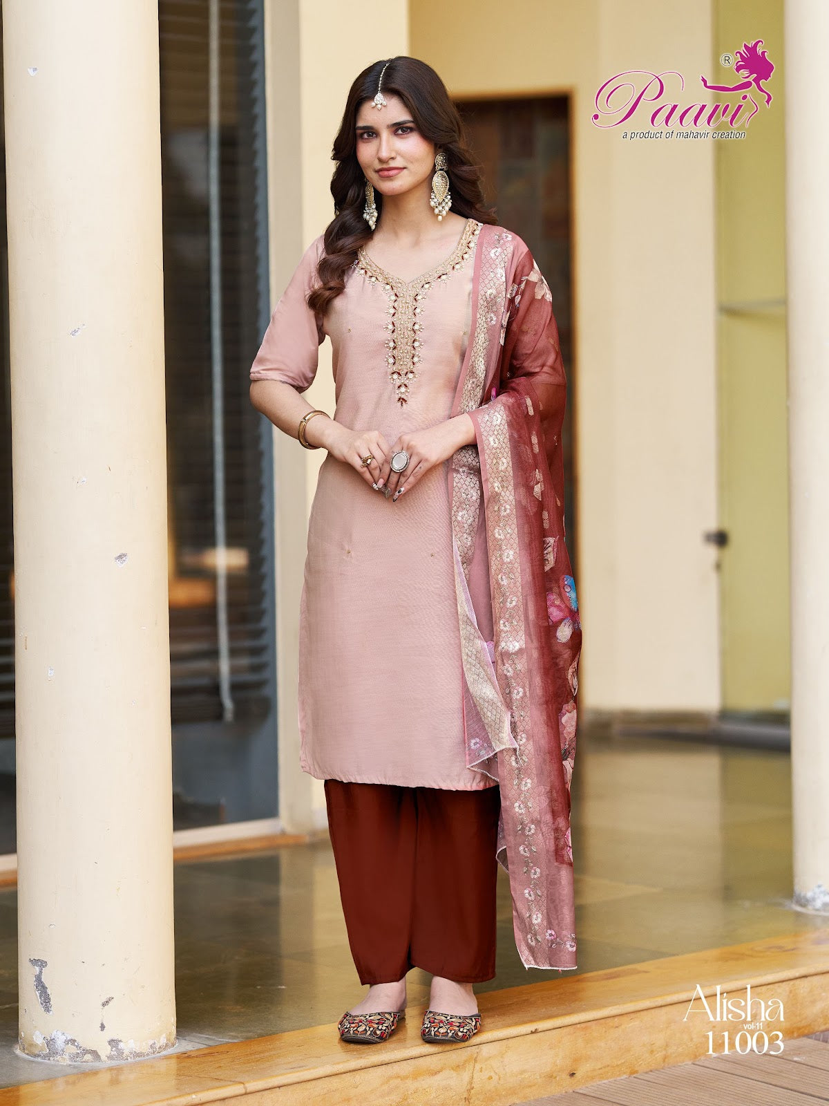 Alisha Vol 11 Paavi Roman Readymade Pant Style Suits Exporter India