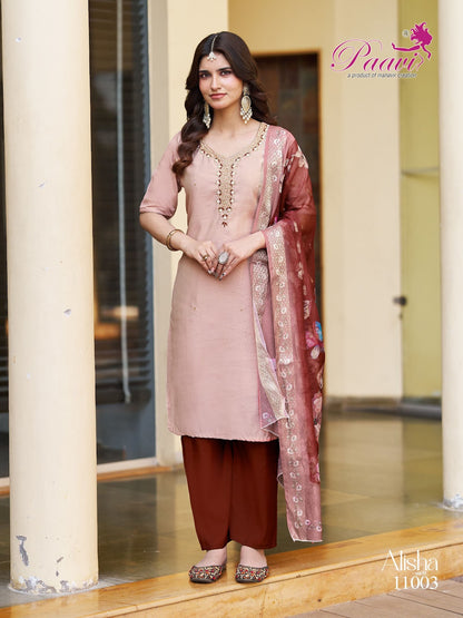 Alisha Vol 11 Paavi Roman Readymade Pant Style Suits Exporter India