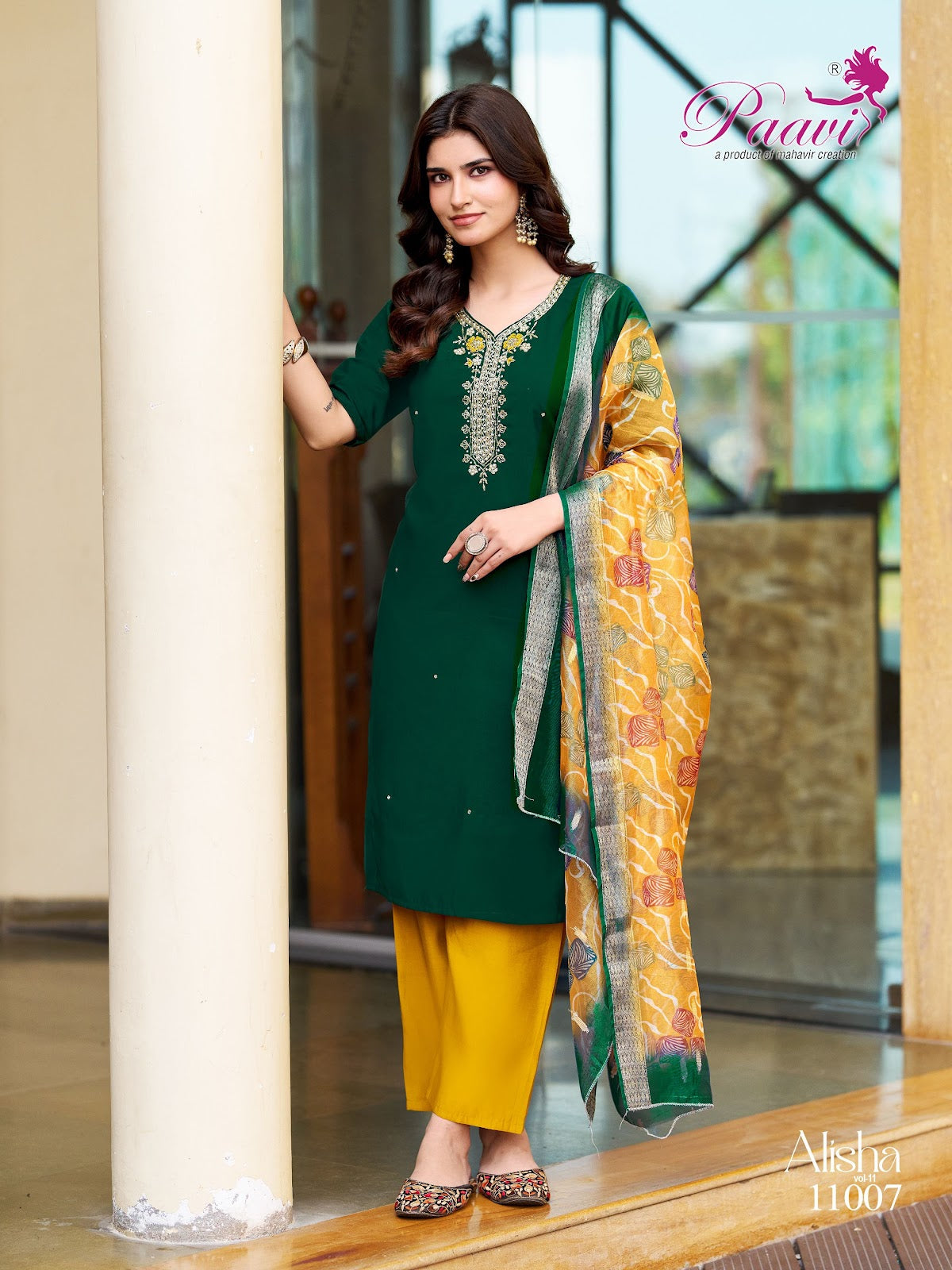 Alisha Vol 11 Paavi Roman Readymade Pant Style Suits Exporter India