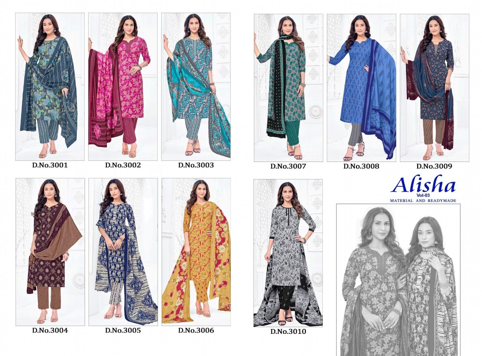 Alisha Vol 3 Deepkala Cotton Dress Material Supplier Gujarat