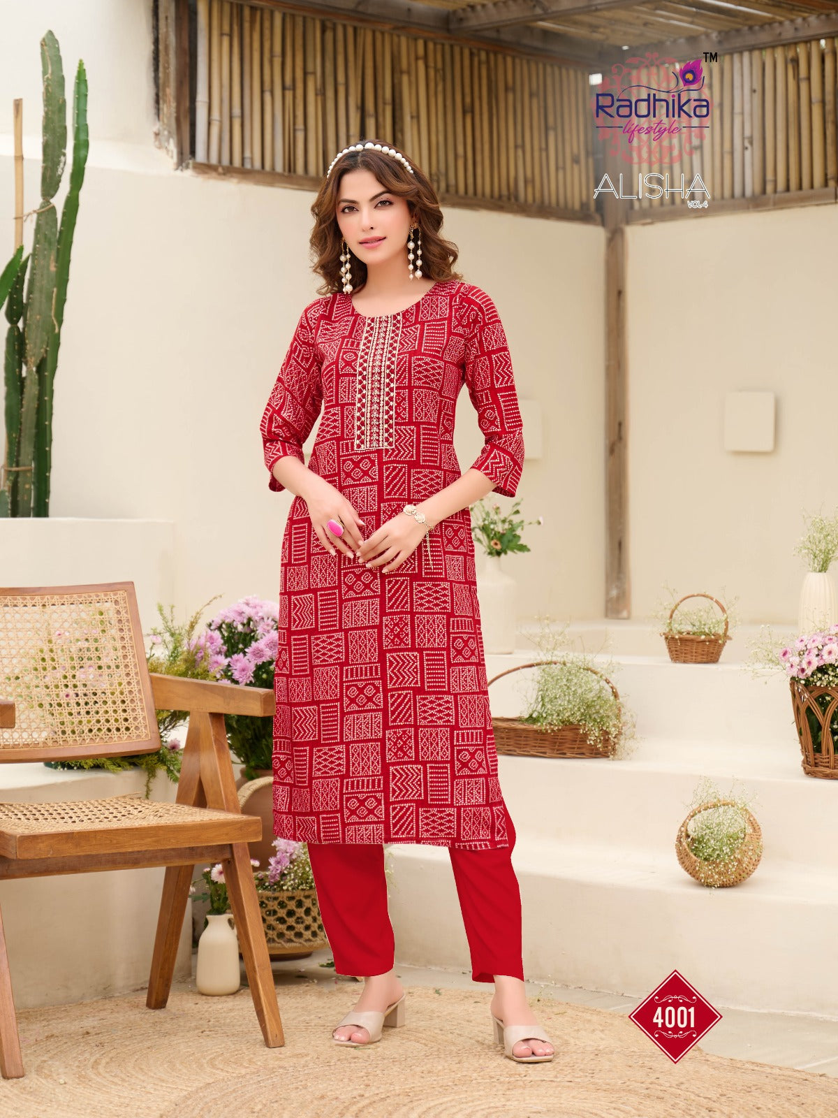 Alisha Vol 4 Radhika Lifestyle Liva Reyon Long Straight Kurti Wholesale Price