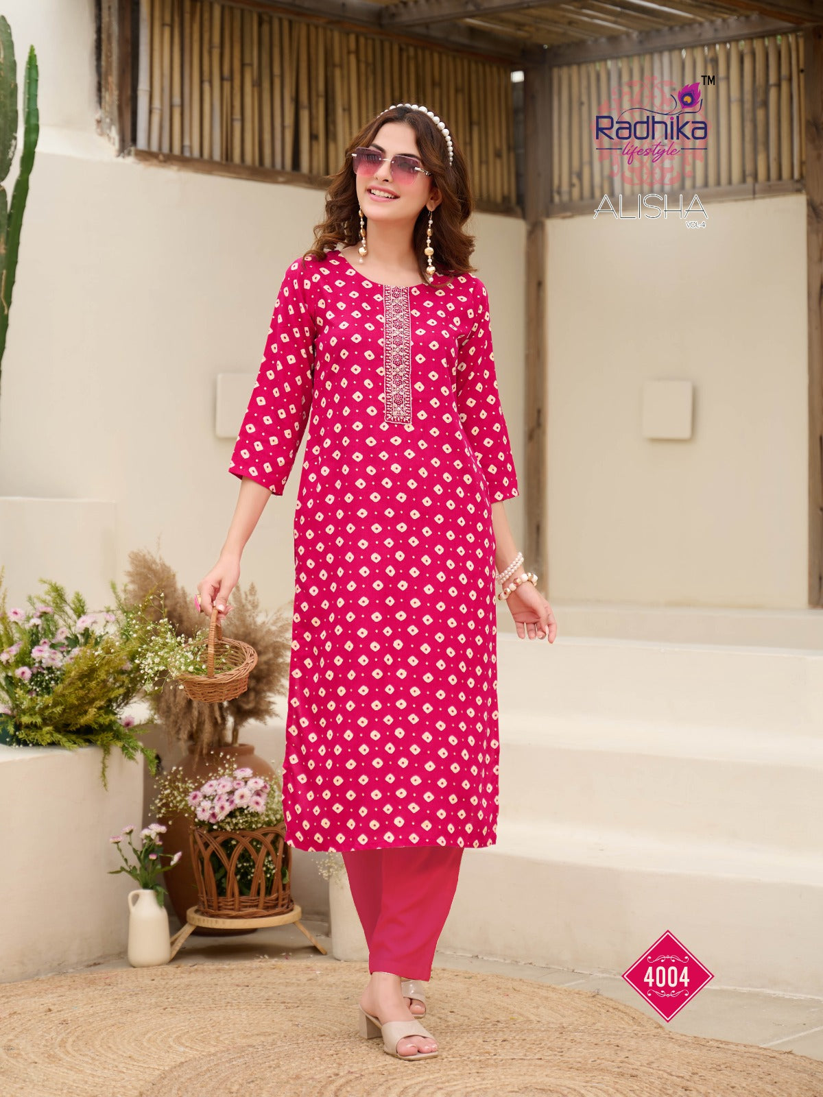 Alisha Vol 4 Radhika Lifestyle Liva Reyon Long Straight Kurti Wholesale Price