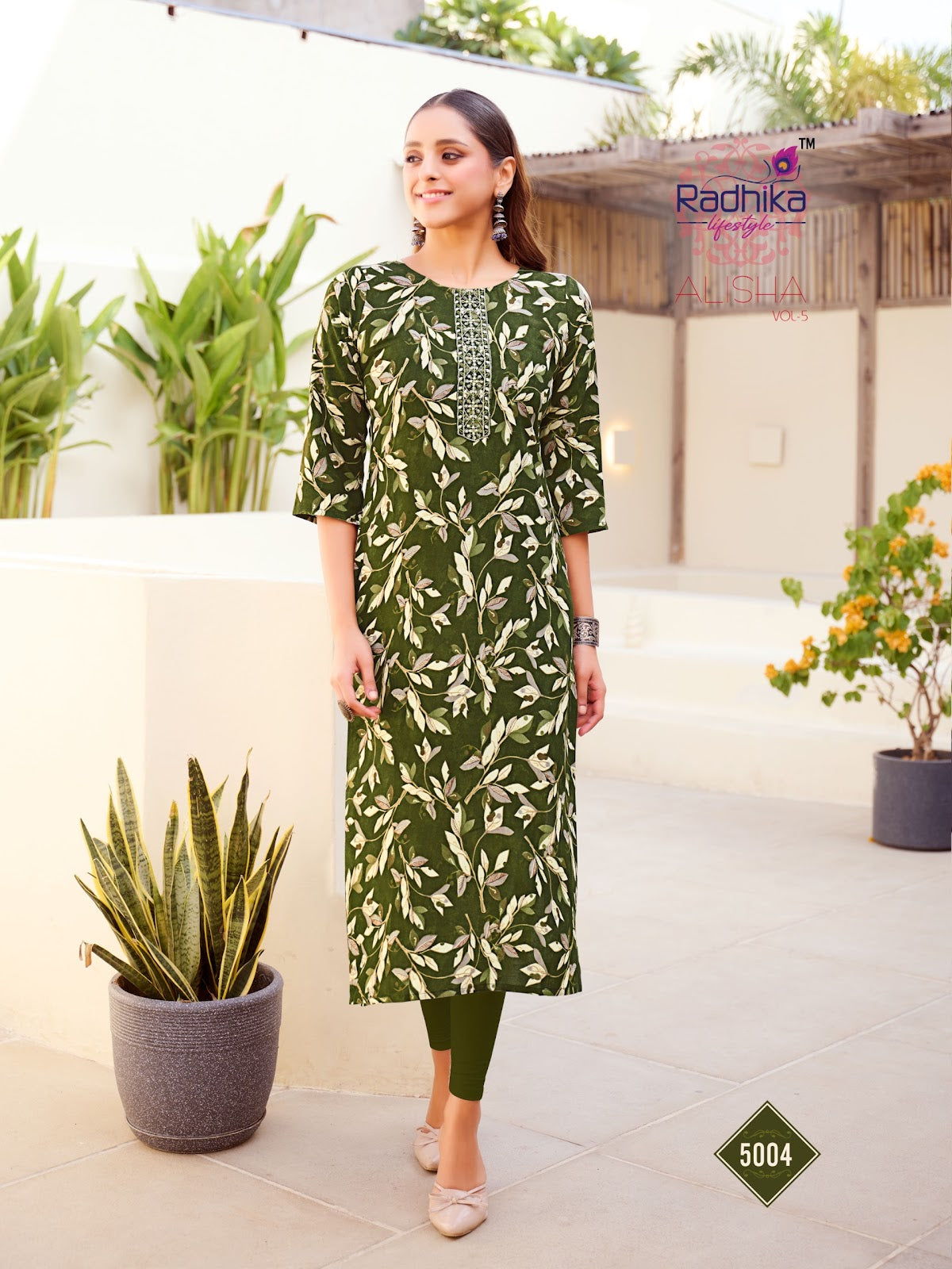 Alisha Vol 5 Radhika Lifestyle Reyon Straight Cut Kurtis Wholesale