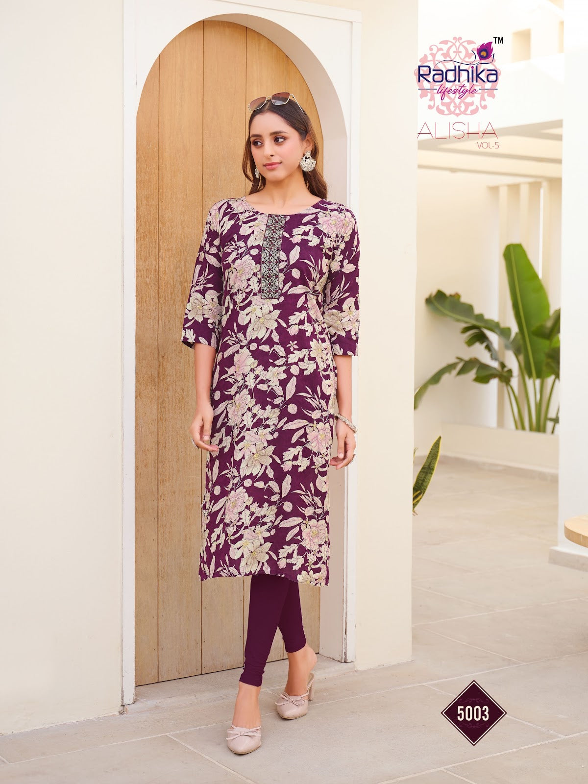 Alisha Vol 5 Radhika Lifestyle Reyon Straight Cut Kurtis Wholesale