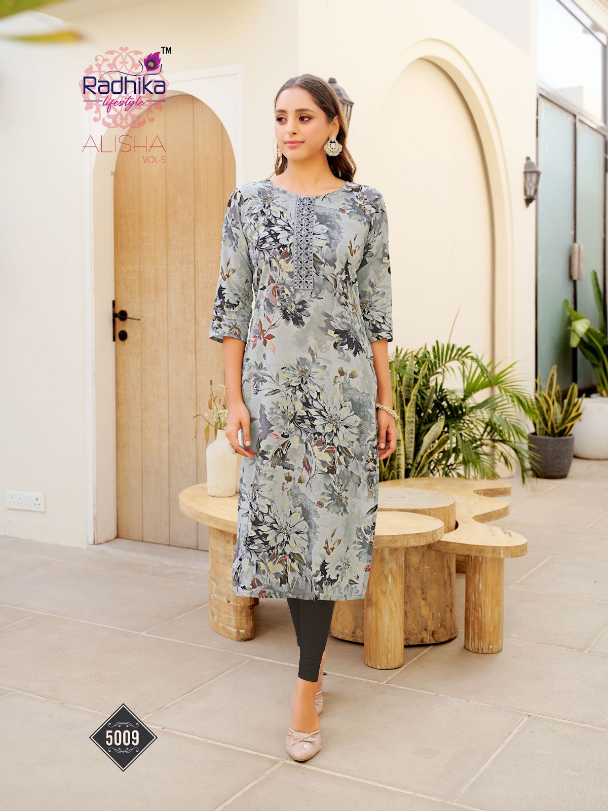 Alisha Vol 5 Radhika Lifestyle Reyon Straight Cut Kurtis Wholesale