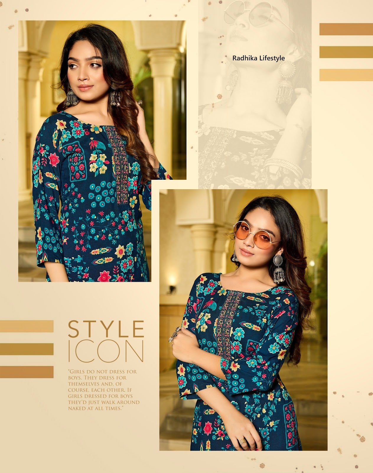 Alisha Vol 6 Radhika Lifestyle Liva Reyon Straight Cut Kurtis Supplier