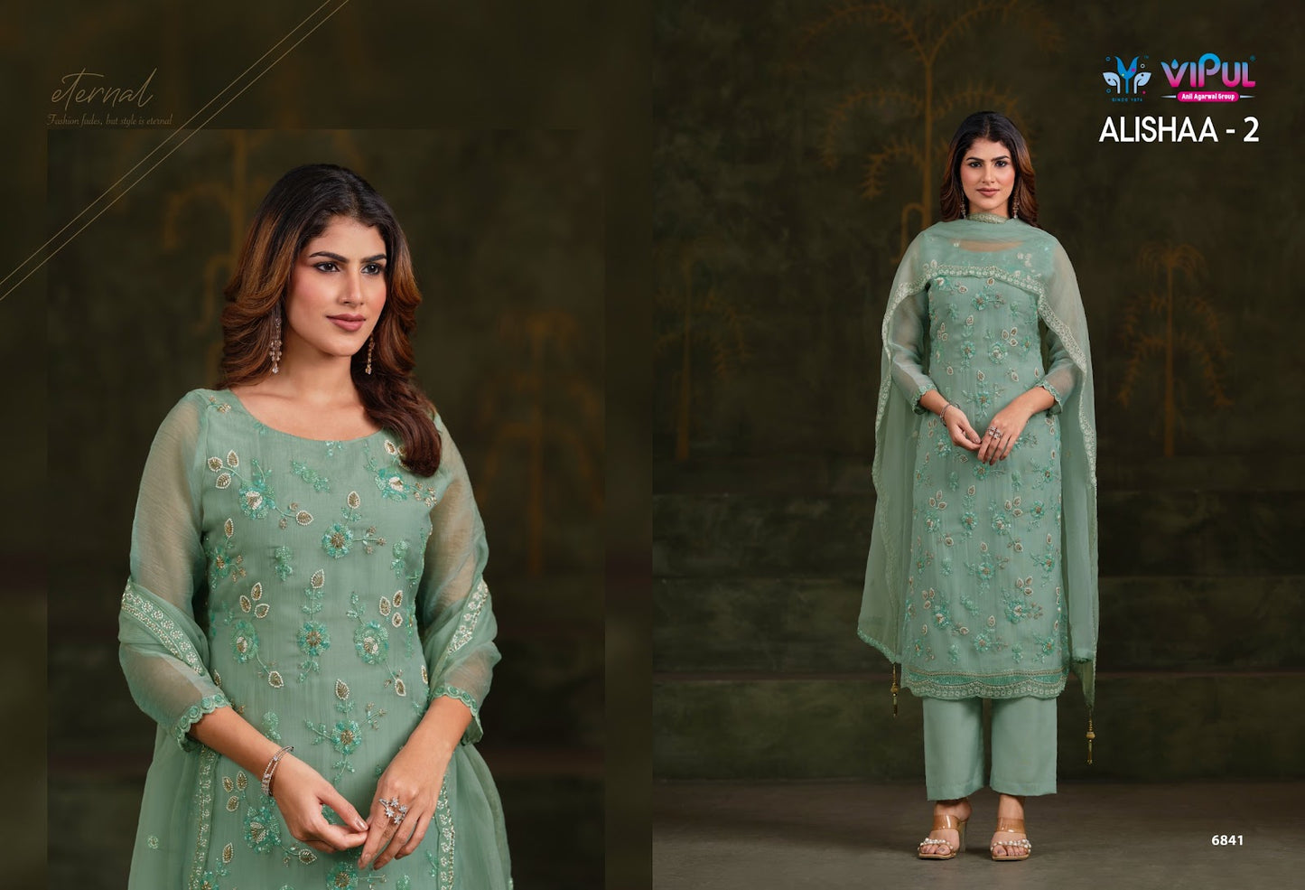Alishaa Vol 2 Vipul Chiffon Pant Style Suits Wholesale Price