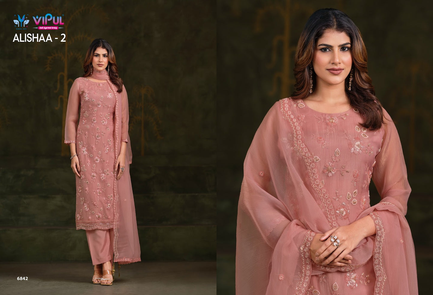 Alishaa Vol 2 Vipul Chiffon Pant Style Suits Wholesale Price