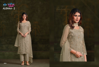 Alishaa Vol 2 Vipul Chiffon Pant Style Suits Wholesale Price