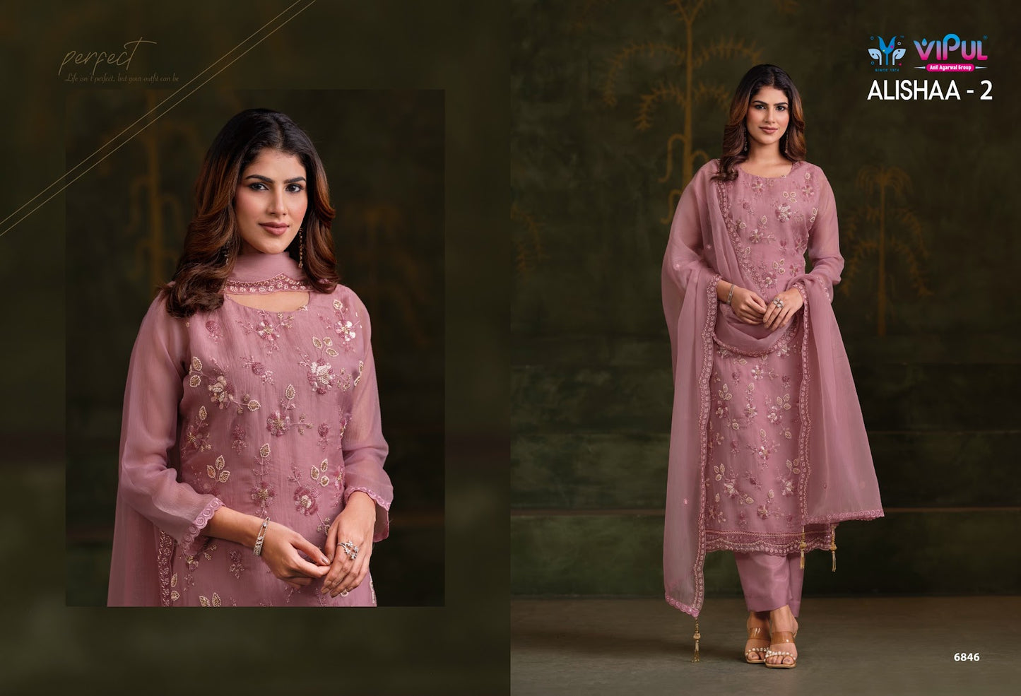 Alishaa Vol 2 Vipul Chiffon Pant Style Suits Wholesale Price