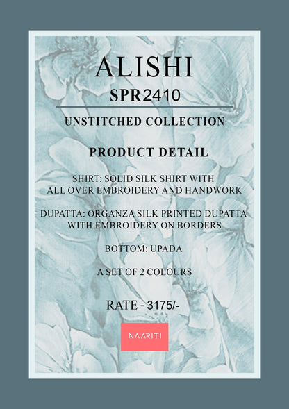 Alishi Naariti Silk Pant Style Suits Wholesale Price