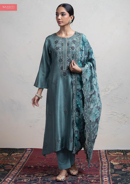 Alishi Naariti Silk Pant Style Suits Wholesale Price