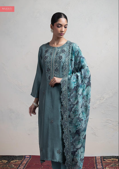 Alishi Naariti Silk Pant Style Suits Wholesale Price