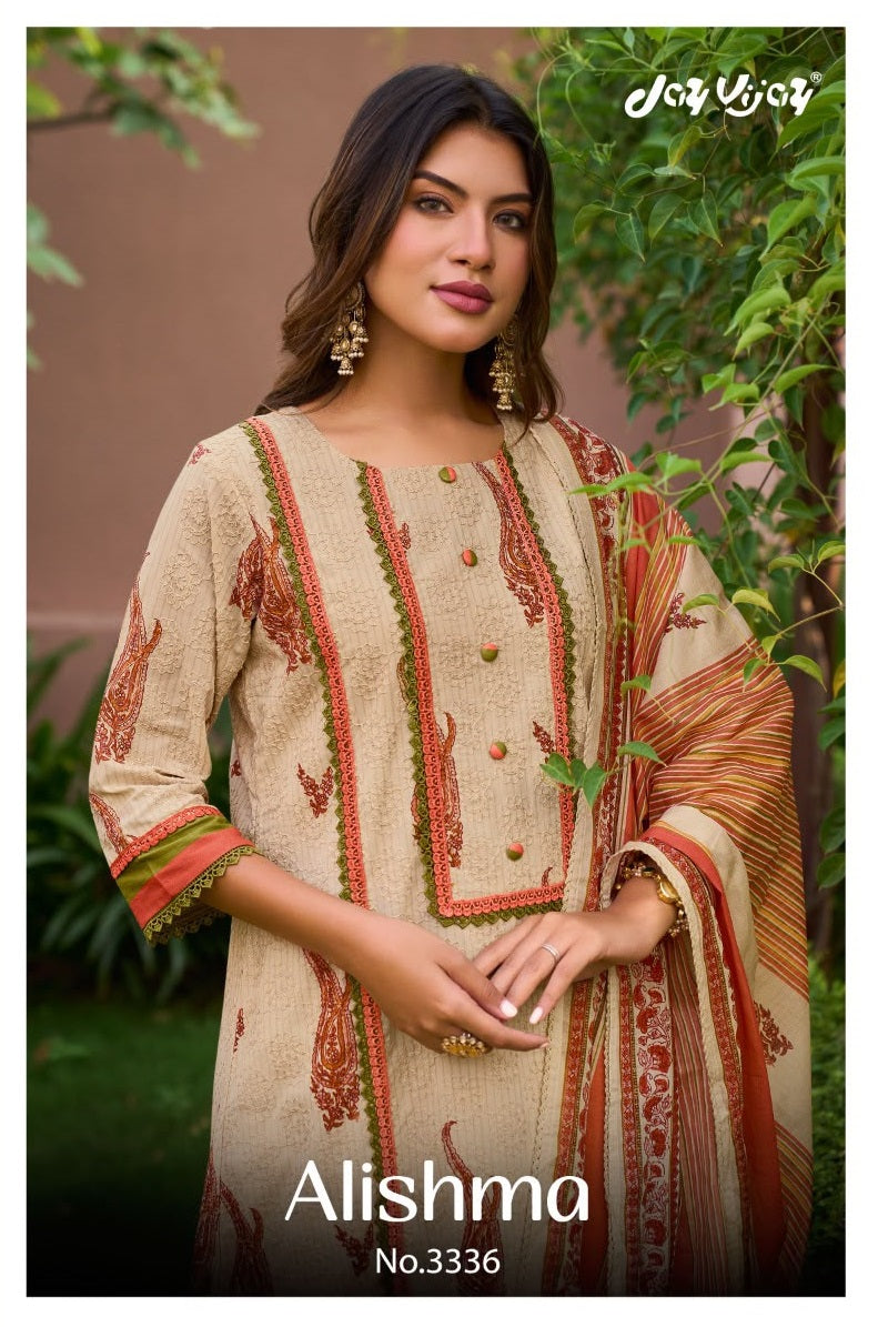 Alishma 3336 Jay Vijay Cotton Pant Style Suits Wholesale Price