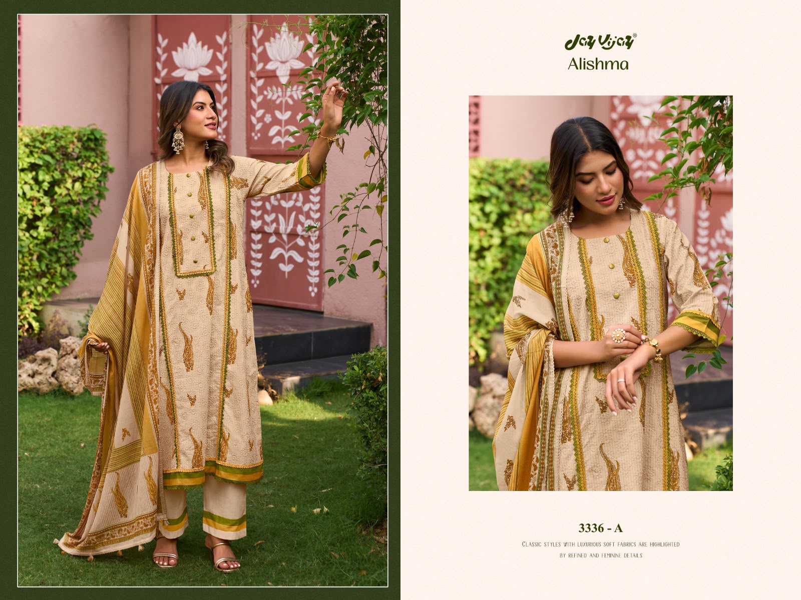 Alishma 3336 Jay Vijay Cotton Pant Style Suits Wholesale Price