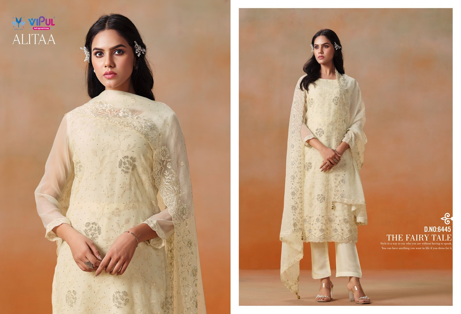 Alitaa Vipul Chiffon Pant Style Suits Manufacturer Ahmedabad