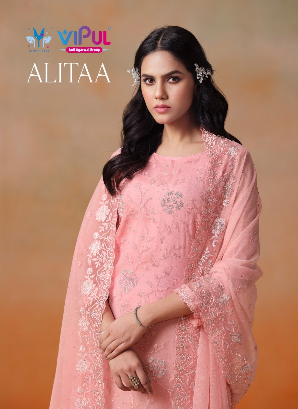 Alitaa Vipul Chiffon Pant Style Suits Manufacturer Ahmedabad