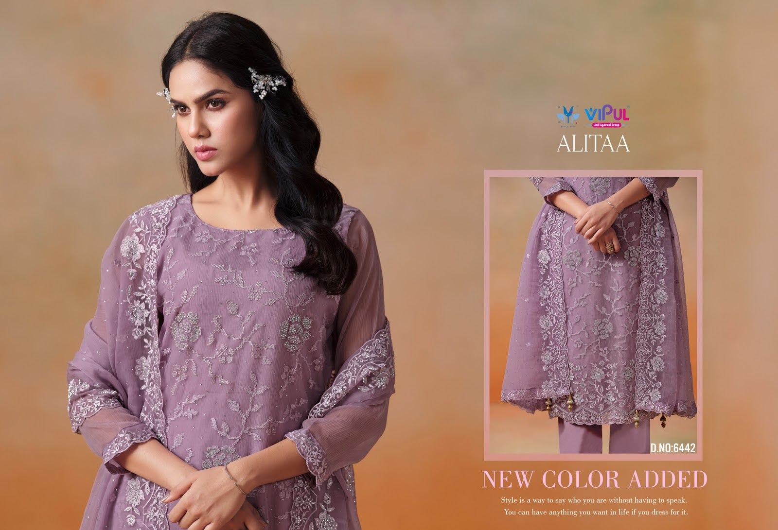 Alitaa Vipul Chiffon Pant Style Suits Manufacturer Ahmedabad