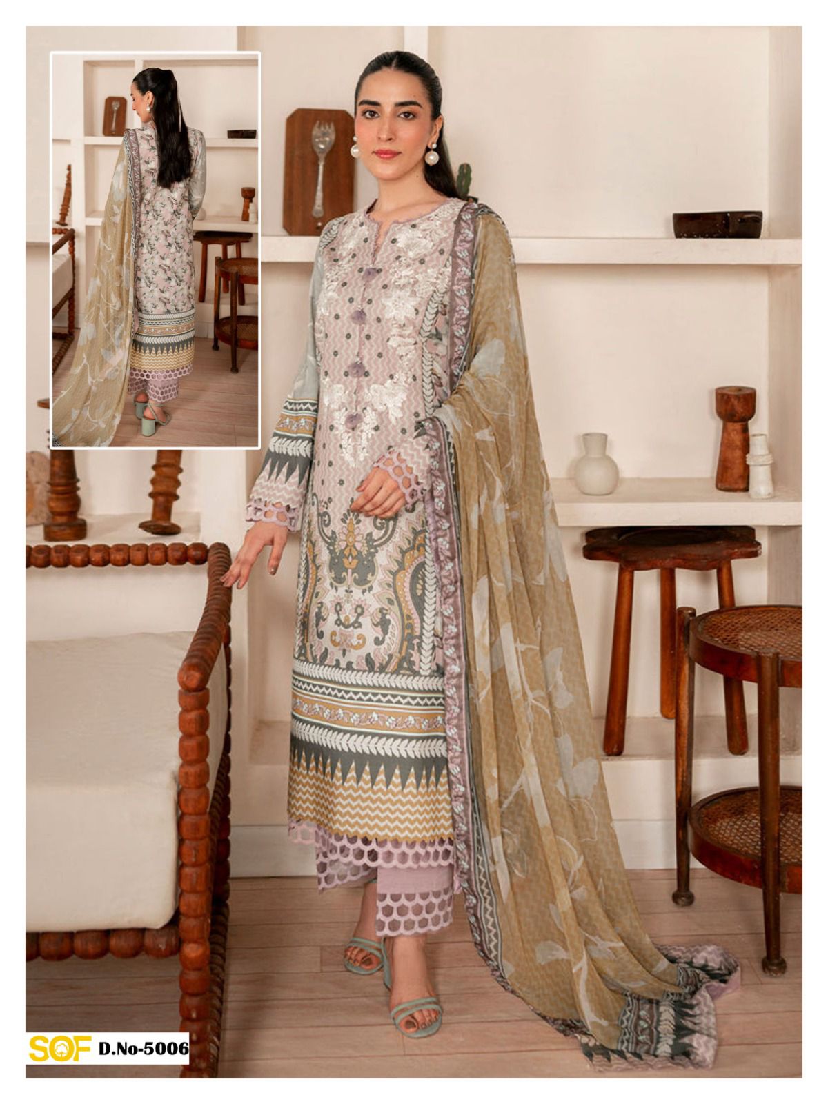 Aliya B Vol 5 Premium Lawn Luxury Collection Shree Om Karachi Salwar Suits Wholesale Price