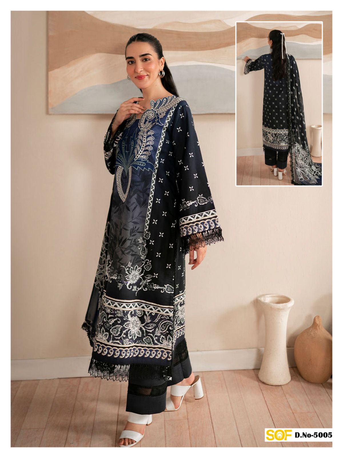 Aliya B Vol 5 Premium Lawn Luxury Collection Shree Om Karachi Salwar Suits Wholesale Price