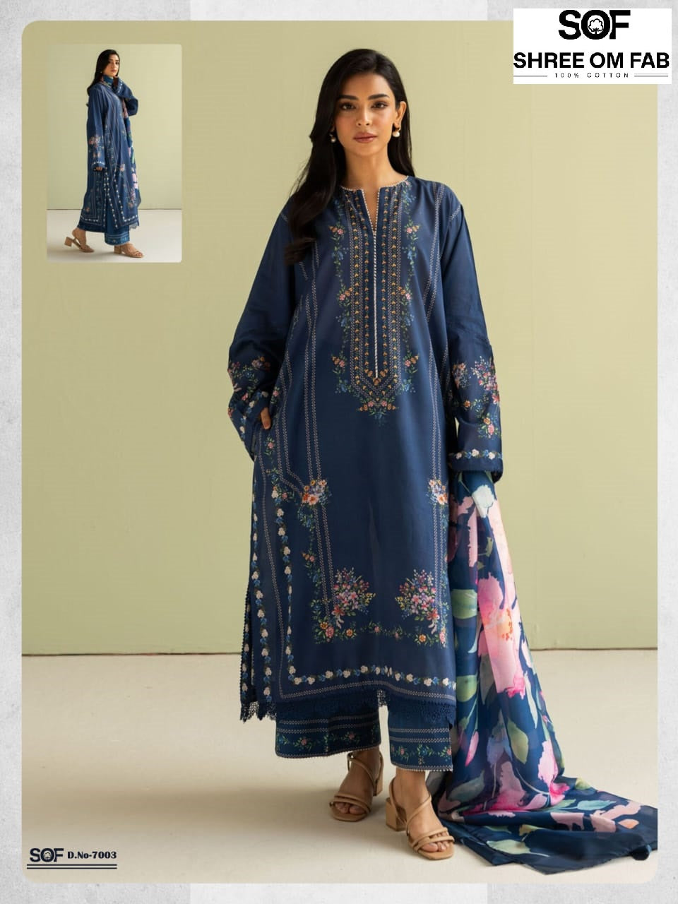 Aliya B Vol 7 Shree Om Lawn Cotton Karachi Readymade Suits Exporter