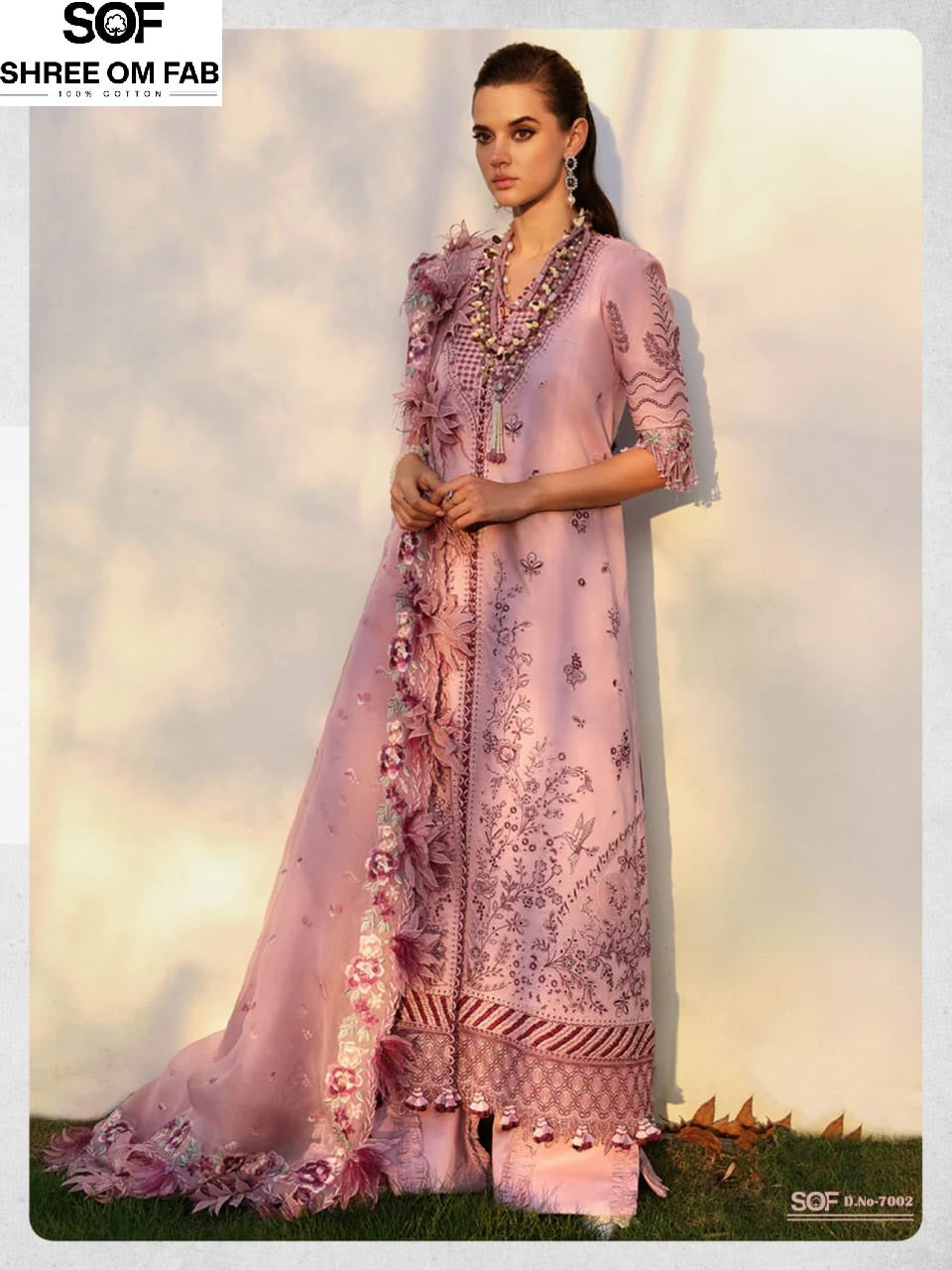 Aliya B Vol 7 Shree Om Lawn Cotton Karachi Readymade Suits Exporter