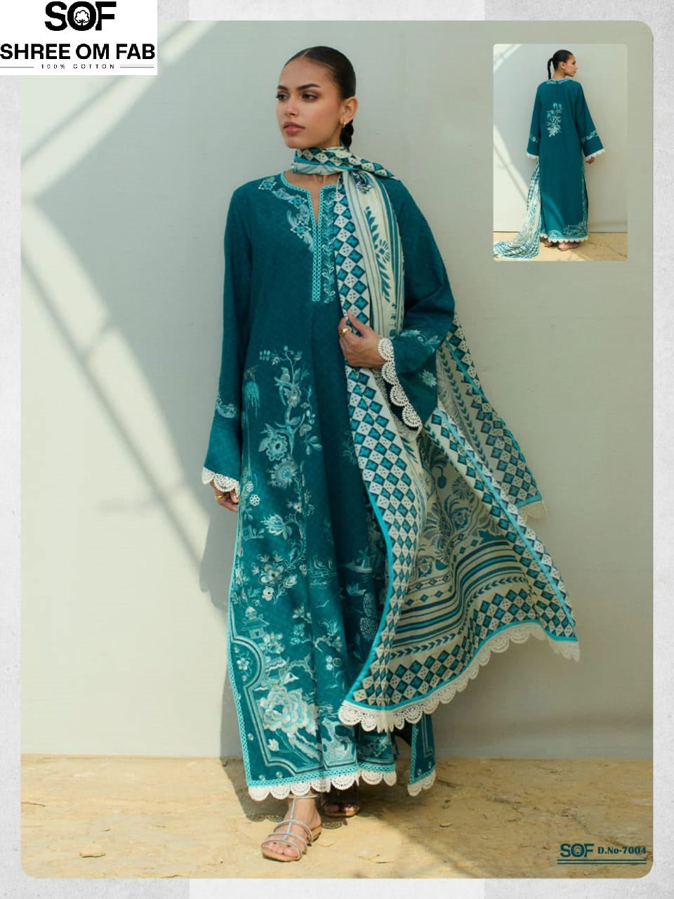 Aliya B Vol 7 Shree Om Lawn Cotton Karachi Readymade Suits Exporter