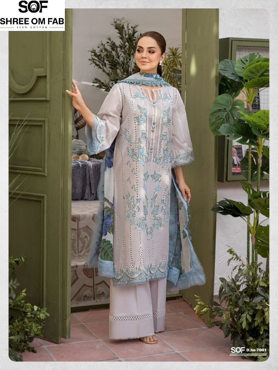 Aliya B Vol 7 Shree Om Lawn Cotton Karachi Readymade Suits Exporter