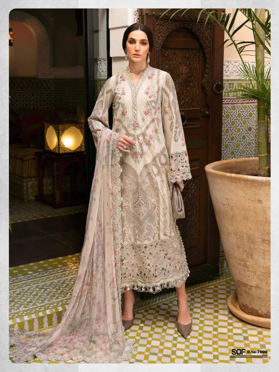 Aliya B Vol 7 Shree Om Lawn Karachi Salwar Suits Manufacturer Ahmedabad