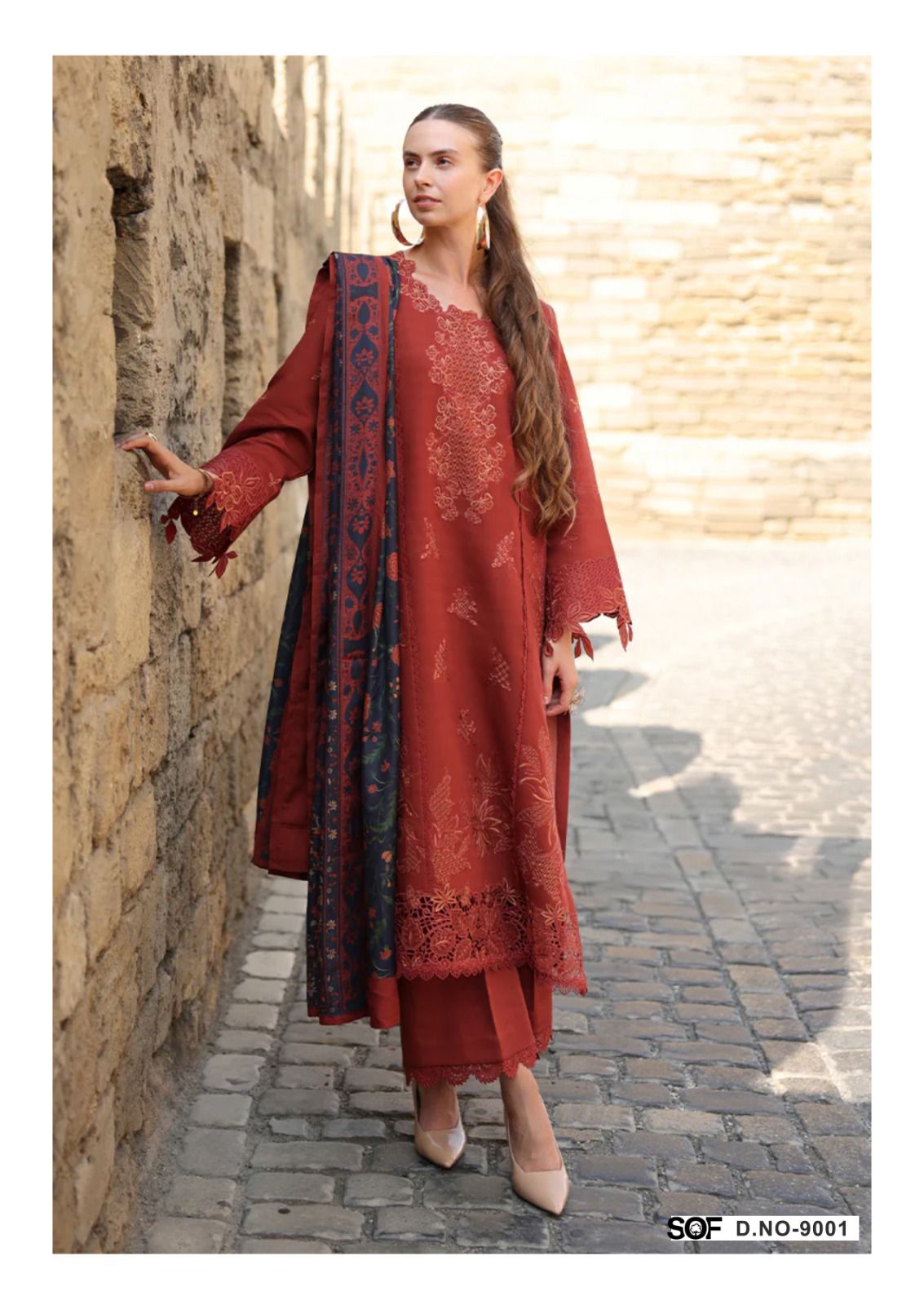 Aliya B Vol 9 Shree Om Lawn Karachi Salwar Suits Wholesale Price