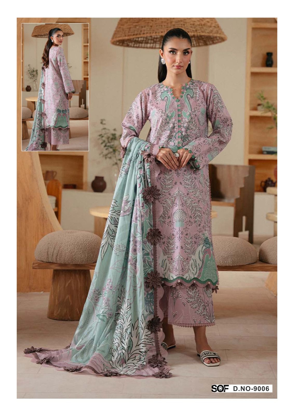 Aliya B Vol 9 Shree Om Lawn Karachi Salwar Suits Wholesale Price