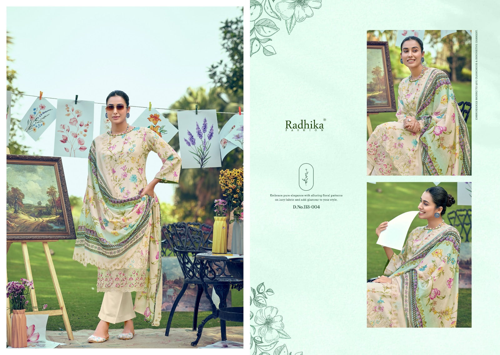 Aliya Radhika Fashion Azara Lawn Karachi Salwar Suits Supplier