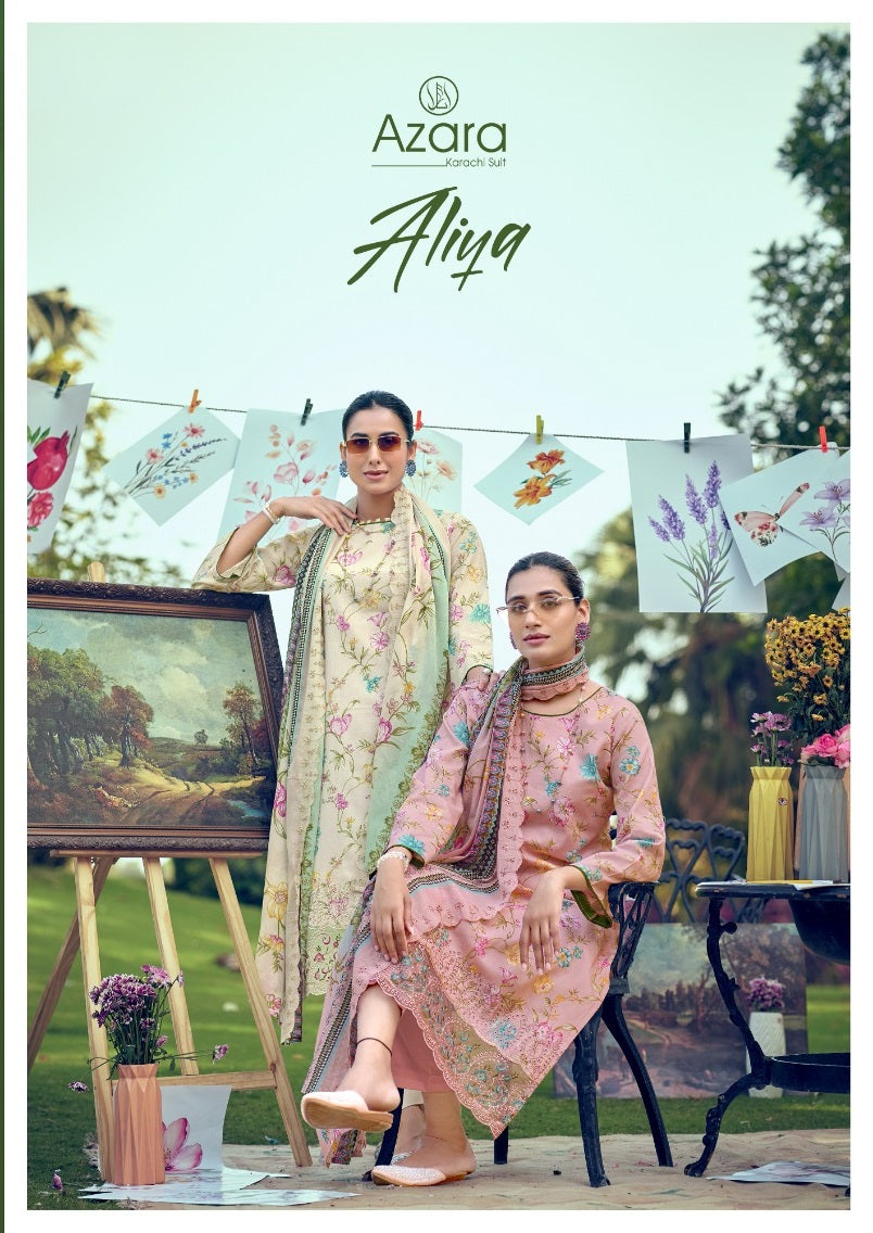 Aliya Radhika Fashion Azara Lawn Karachi Salwar Suits Supplier