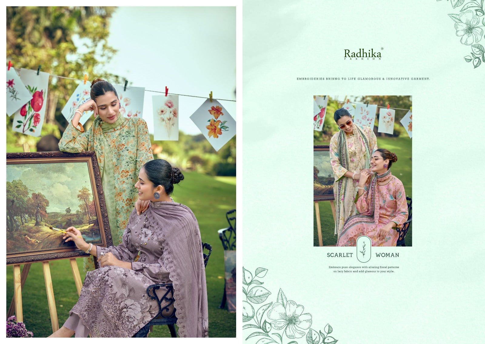Aliya Radhika Fashion Azara Lawn Karachi Salwar Suits Supplier