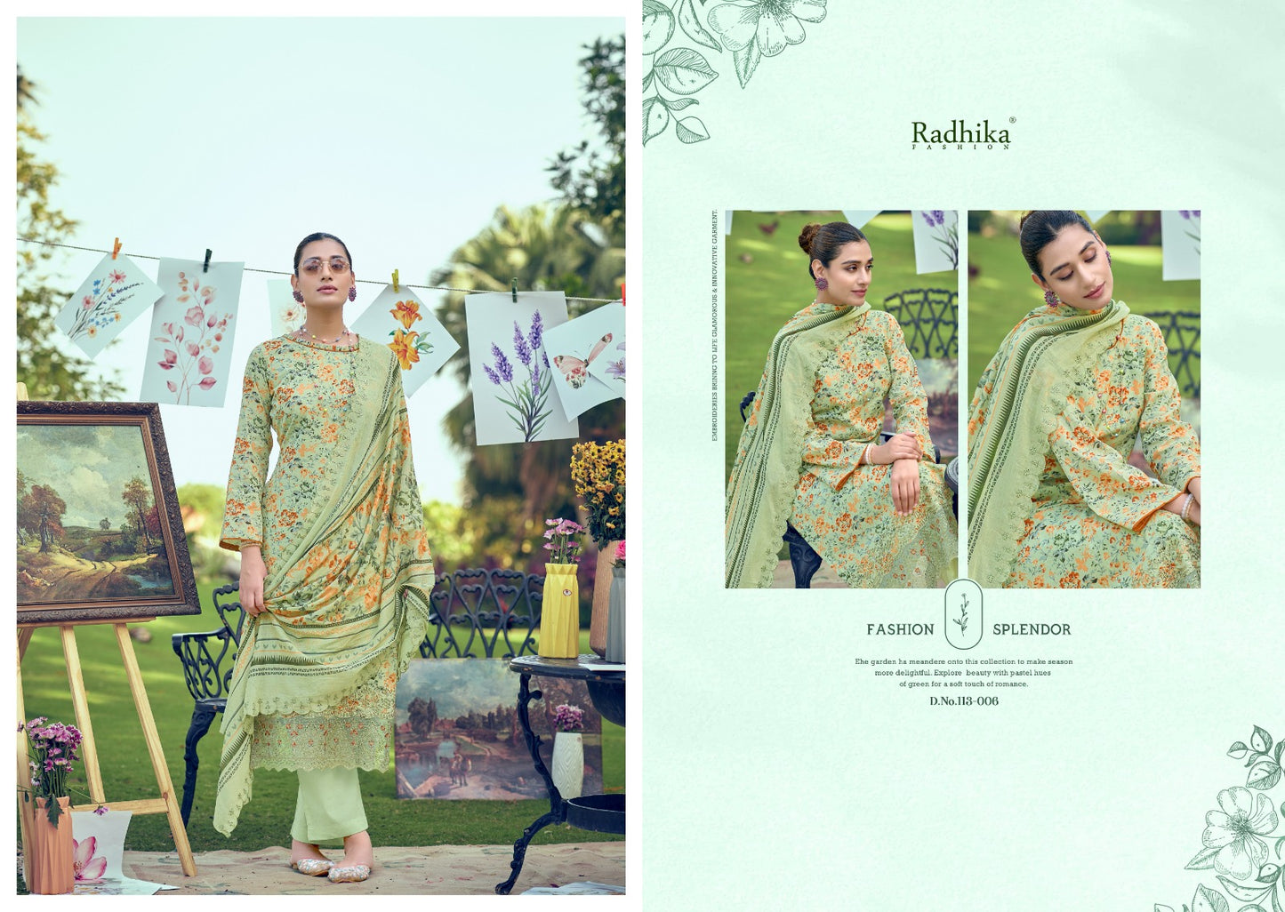 Aliya Radhika Fashion Azara Lawn Karachi Salwar Suits Supplier