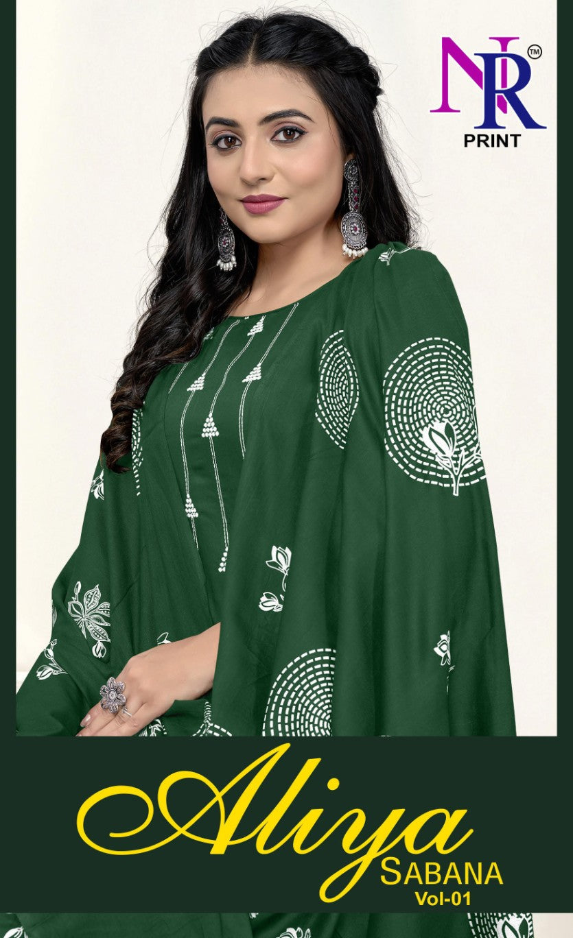 aliya sabana vol 1 nr print rayon 14kg patiyala style suits manufacturer gujarat