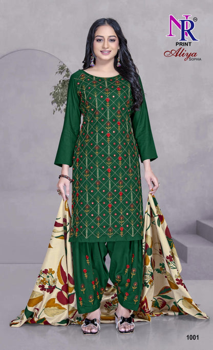 aliya sophia vol 1 nr print rayon 14kg salwar suits supplier gujarat
